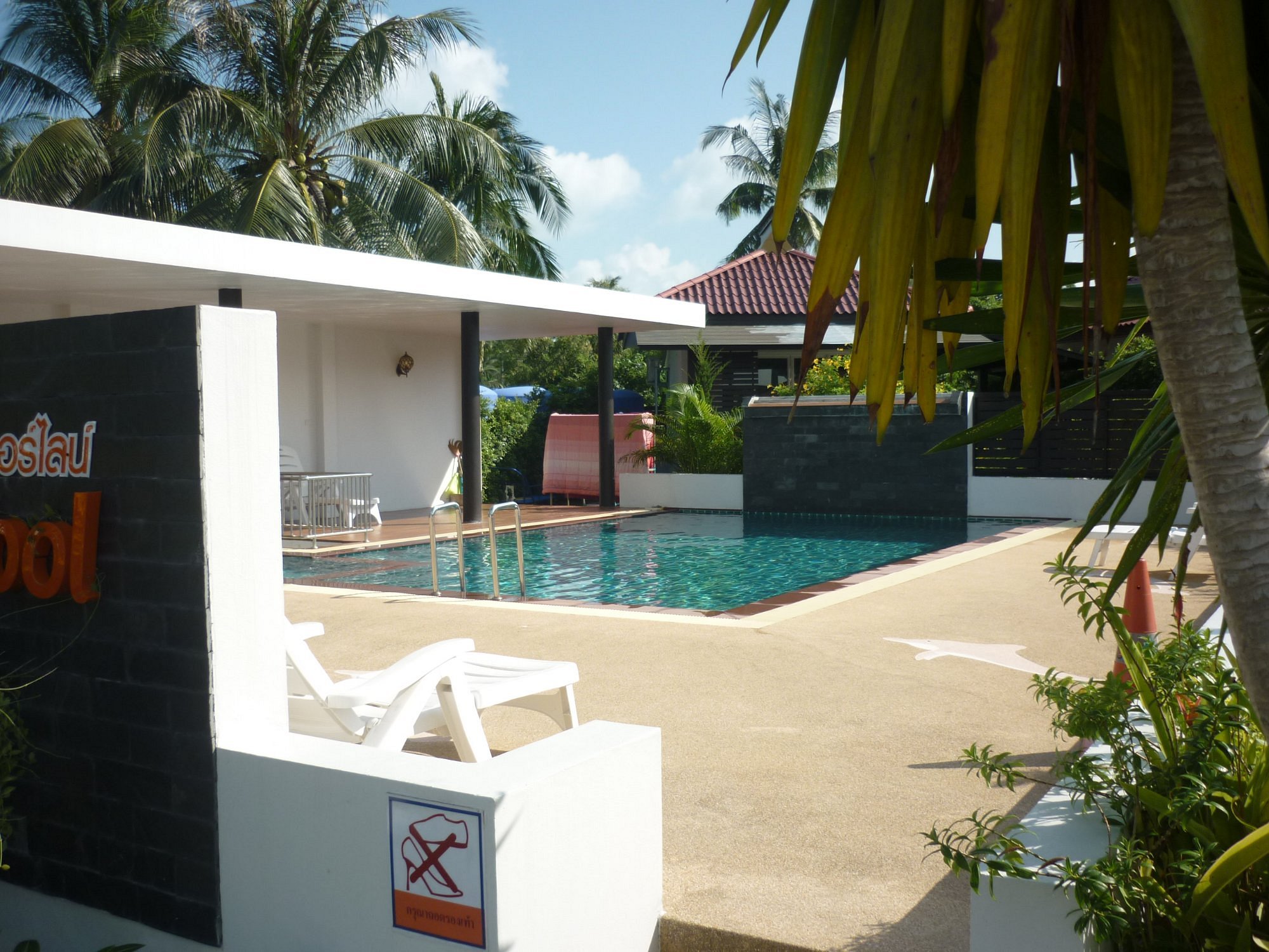 Pool and tropical view